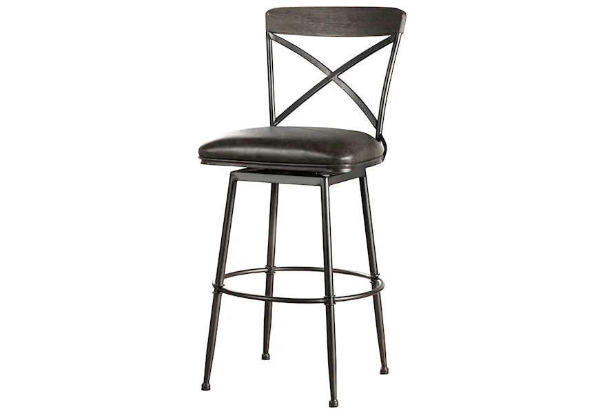 Decker Commercial Grade Swivel Bar Stool by Hillsdale at Darvin Furniture