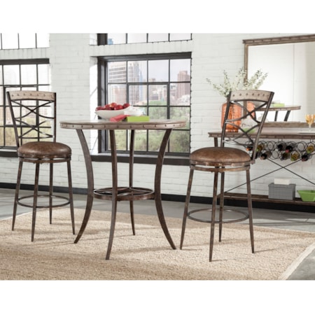 3-Piece Bar Height Bistro Dining Set