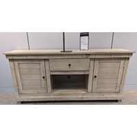 The ENT Console comes in white or villa. Plenty of storage for any TV unit and has a very rustic/farmhouse style.