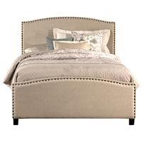 Queen Bed Set with Rails Included and Nail-head Trim