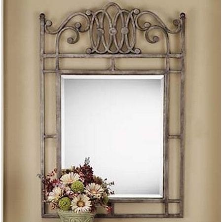 Console Mirror with Metal Frame