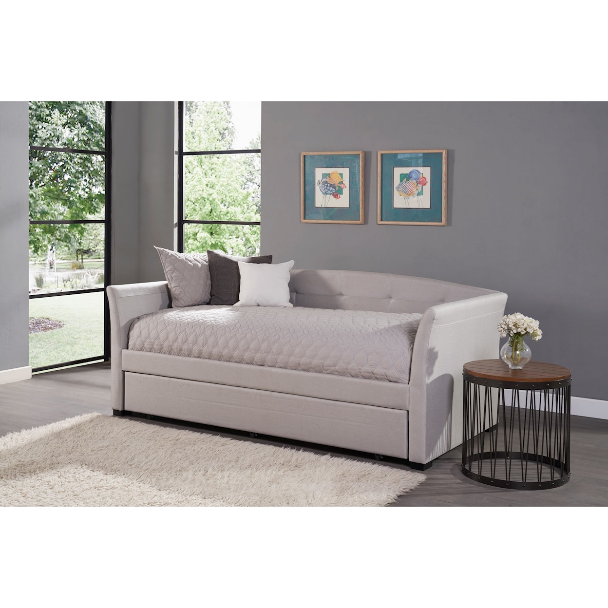 Hillsdale Morgan Upholstered Daybed with Trundle
