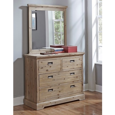 Dresser and Mirror Set