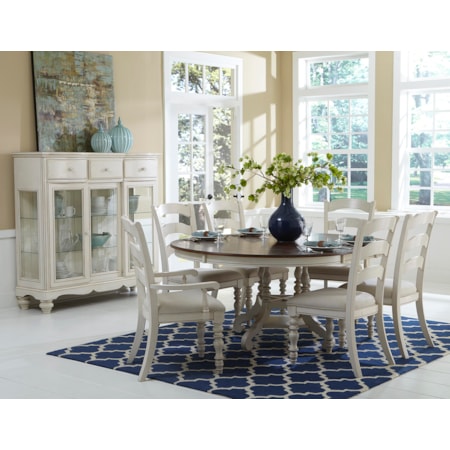 7 Piece Round Dining Table Set