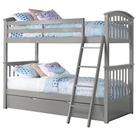 Twin over Twin Bunk Bed with Trundle