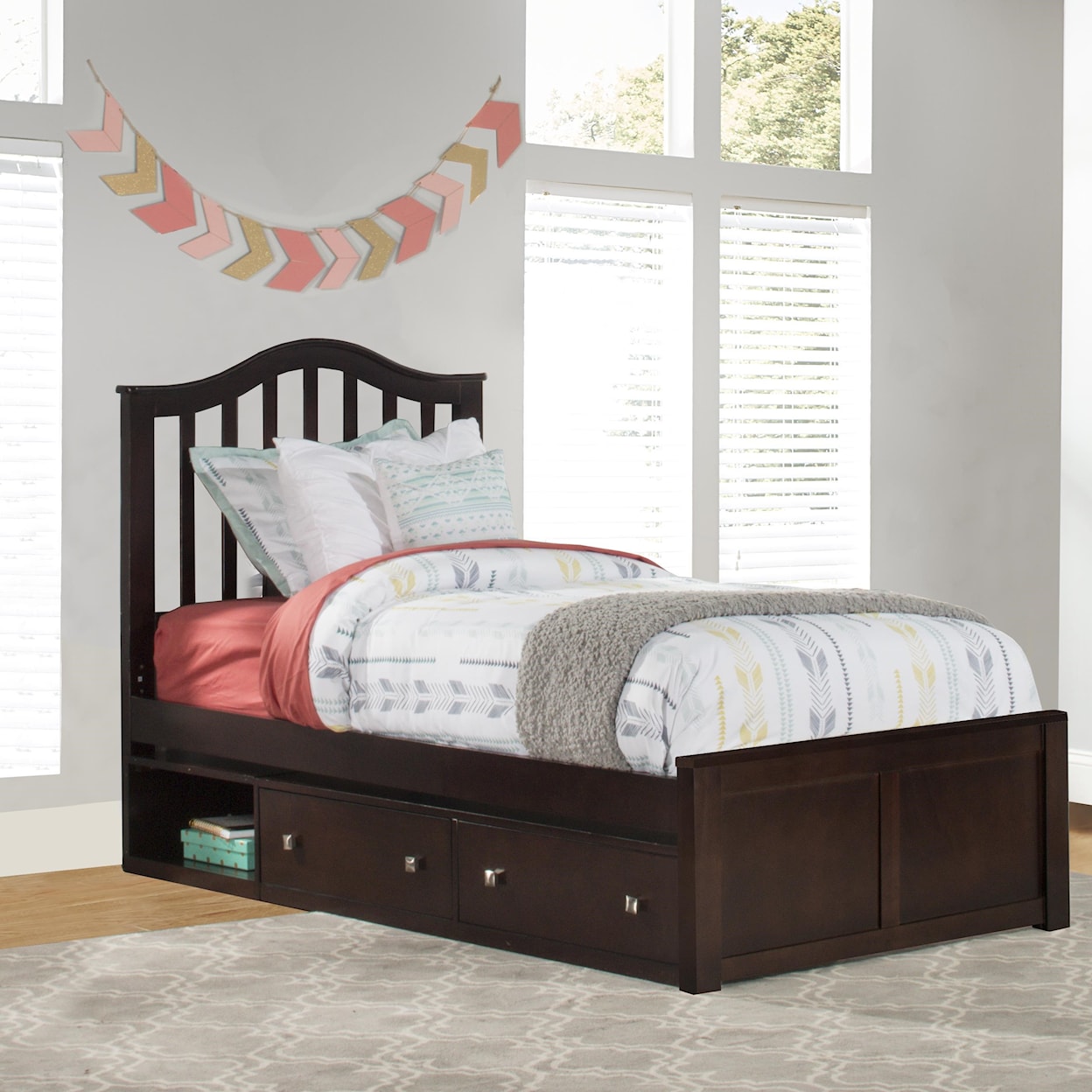 Hillsdale Schoolhouse Twin Bed w/ Storage