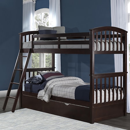 Twin Bunk Bed w/ Trundle