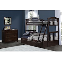  Twin over Full Bunk Bed w/ Trundle unit
