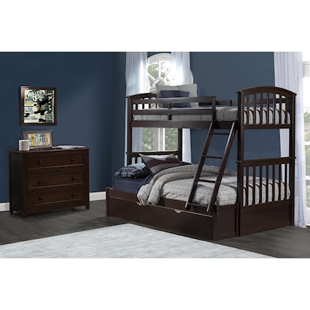 Twin/Full Bunkbed w/ Trundle