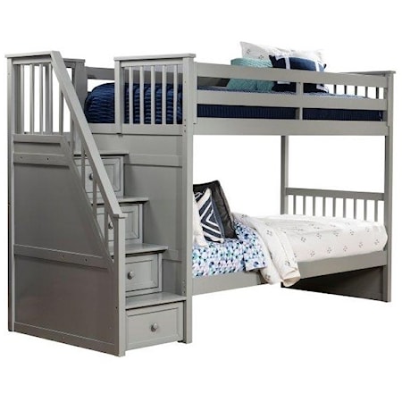 TWIN OVER TWIN STAIR BUNK