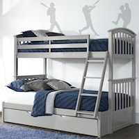 Full over Full Bunk Bed w/ Trundle unit