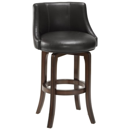 Napa Valley Swivel Bar Stool - Black Vinyl