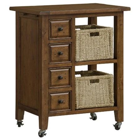 Two Basket Kitchen Cart