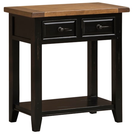 Hall Table with Shelf and 2 Drawers