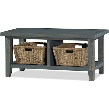 Blanket Bench with Baskets
