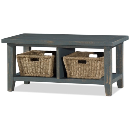 Blanket Bench with Baskets