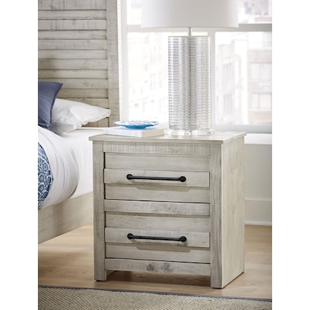 2-Drawer Nightstand with USB Port