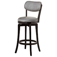 Swivel Counter Stool With Gray Full Back Rest