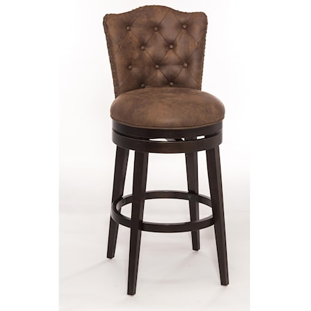 Swivel Counter Stool with Upholstered Seat