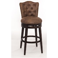 Swivel Bar Stool with Upholstered Seat