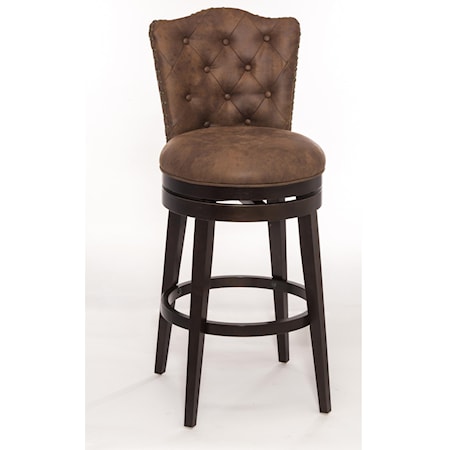 Swivel Bar Stool with Upholstered Seat