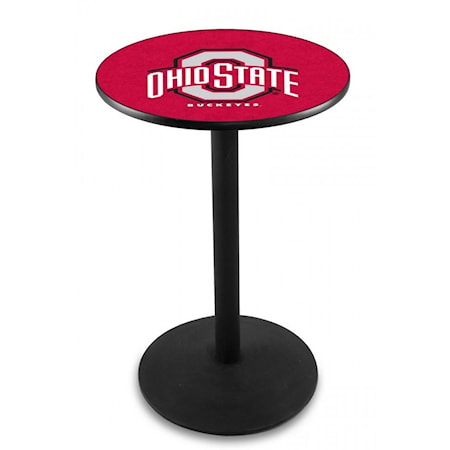 Black Wrinkle Ohio State University Logo Pub Table