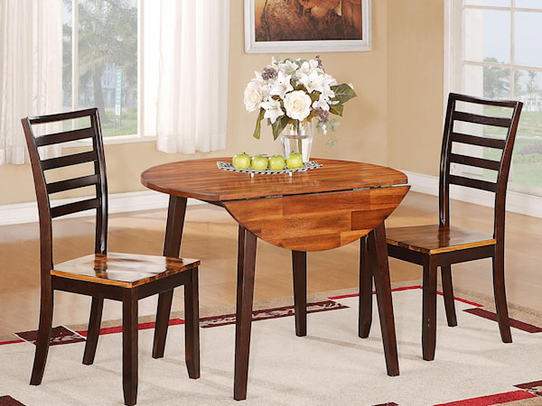 3 Piece Table and Side Chair Set