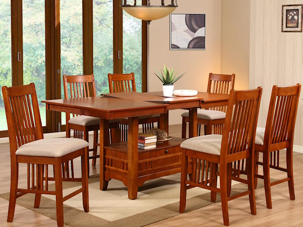 7 Piece Counter Height Table Set