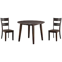 3 Piece Dining Set with Drop Leaf Table