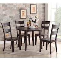 5 Piece Dining Set with Drop Leaf Table