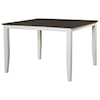 HH Carey White Square Counter Height Pub Table