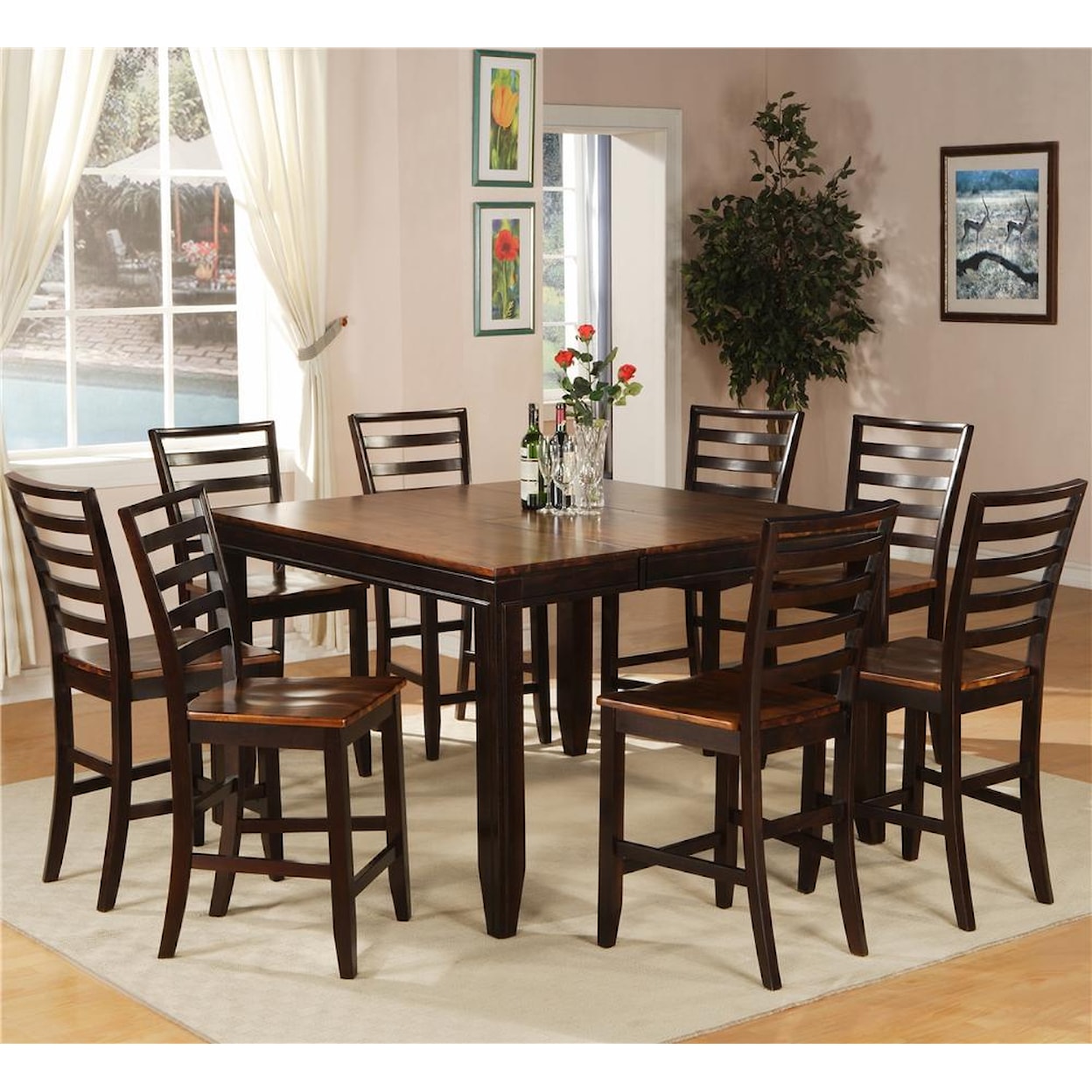 Holland House Adaptable Dining 9 Piece Casual Dining Set