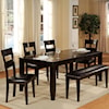 Holland House Bend Table and Side Chair and Bench Dining Set