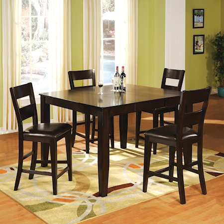 5 Piece Counter Table and Chair Dining Set 