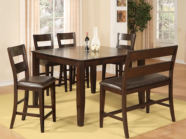 6 Piece Counter Table Dining Set