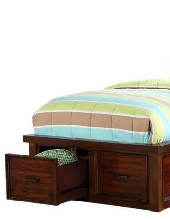 TWIN SLEIGH BED WITH STORAGE WITH DRAWERS