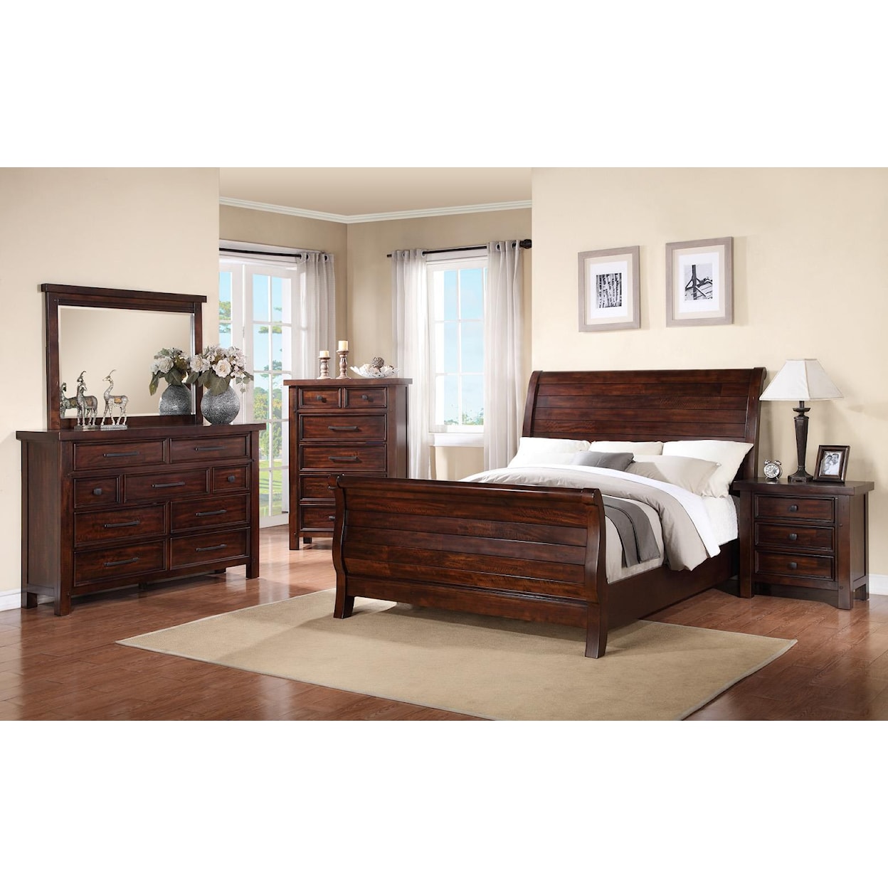 Holland House Sonoma Drawer Dresser and Mirror