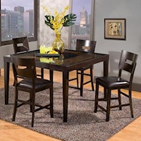Five Piece Counter Height Table and Stool Set