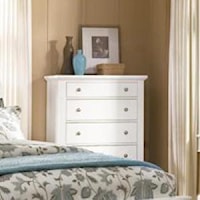Transitional 5-Drawer Chest with Decorative Turned Feet