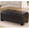 Homelegance 458-459 PVC Ottoman with 2 Storage/Covers