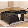 Homelegance 458-459 PVC Ottoman with 4 Storage/Covers 