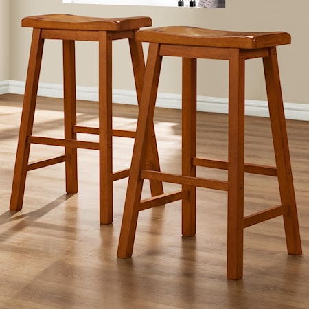 29 Inch Stool with Curved Saddle Seat