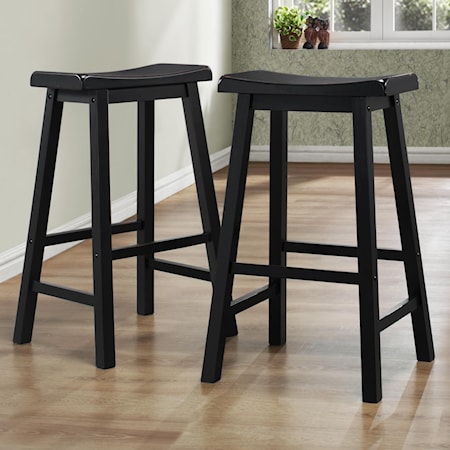 29 Inch Stool with Curved Saddle Seat