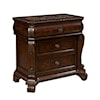 Home Insights Vintage Nightstand with Marble Inlay