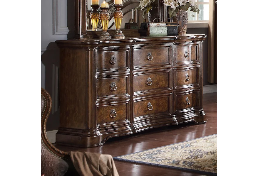 Pantheon Dresser with Marble Inserts by Home Insights at Royal Furniture