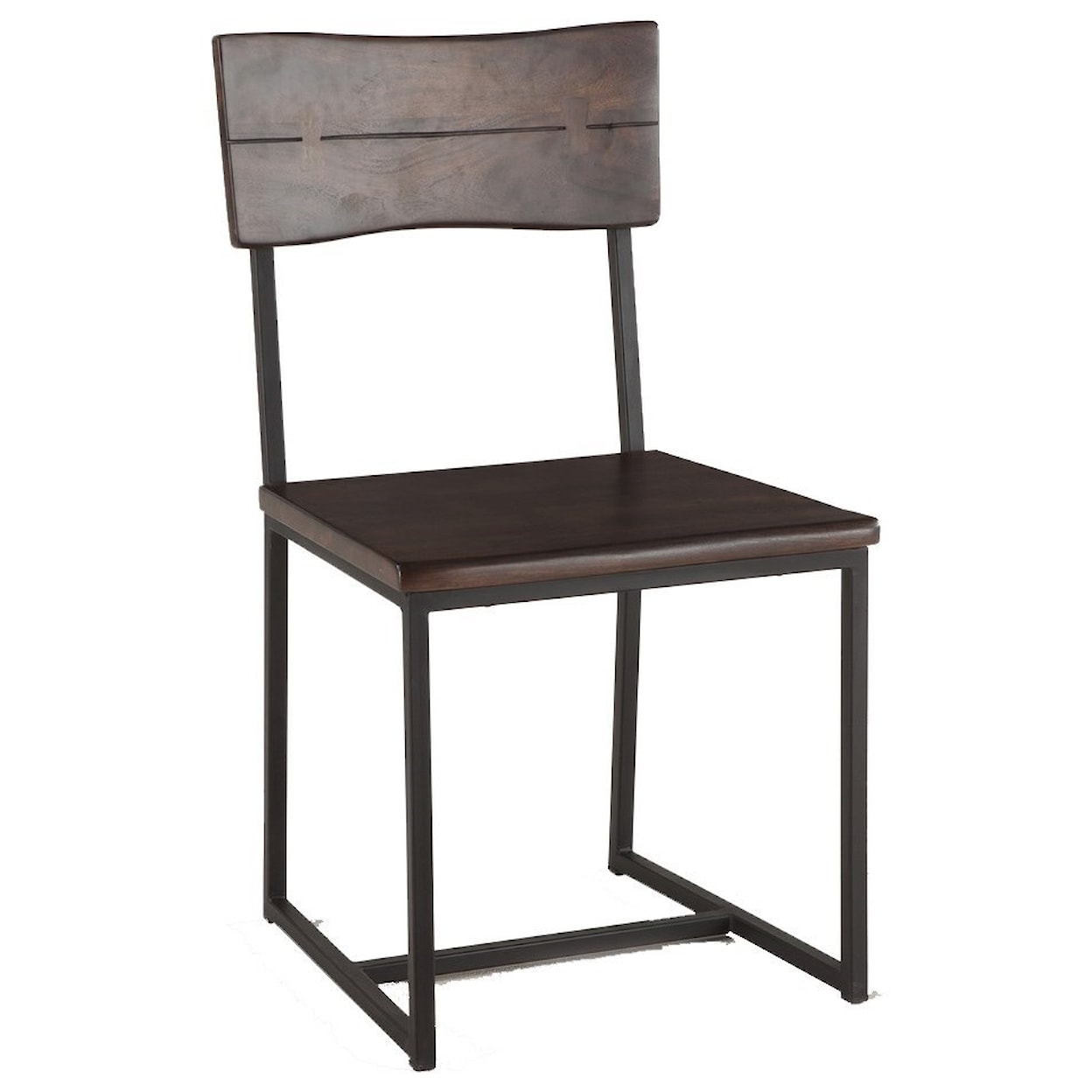 Home Trends & Design Aspen Faux Live-Edge Dining Chair