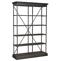 56 Inch Wide Display Bookcase with 4 Shelves