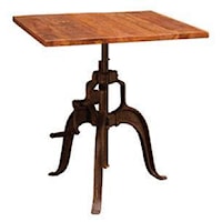 Adjustable Square Pub Height Table