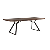 Casual 80" Wood Top Dining Table