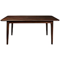 Mid-Century Modern Dining Table with Rounded Edges